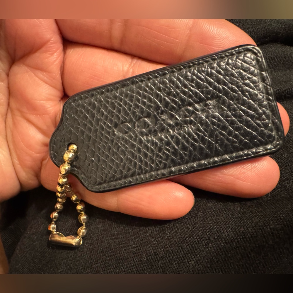 Coach Black Hang Tag
